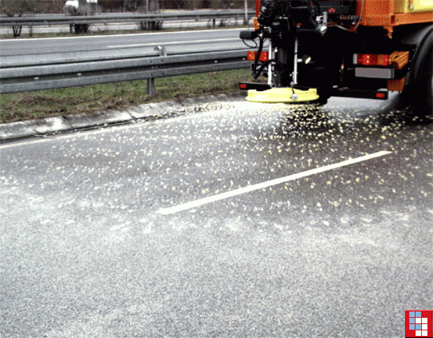 В Запорожье ЭЛУАД всю ночь посыпал дороги солью
