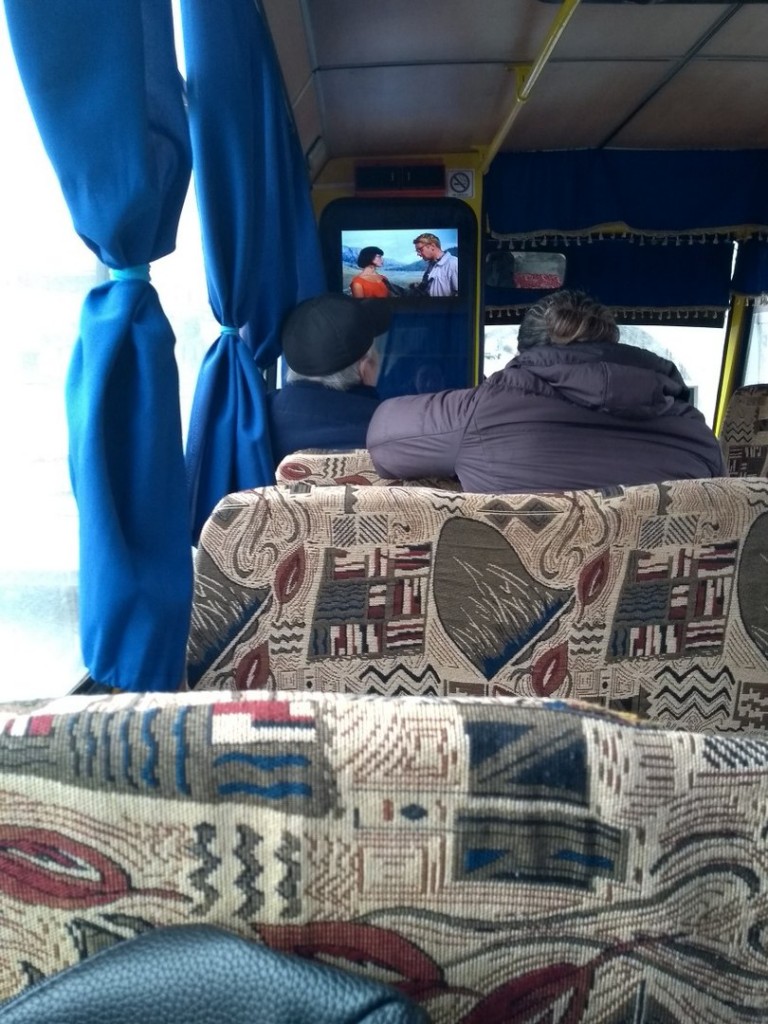 В запорожской маршрутке показывают фильмы, пассажиры в восторге (ФОТО)