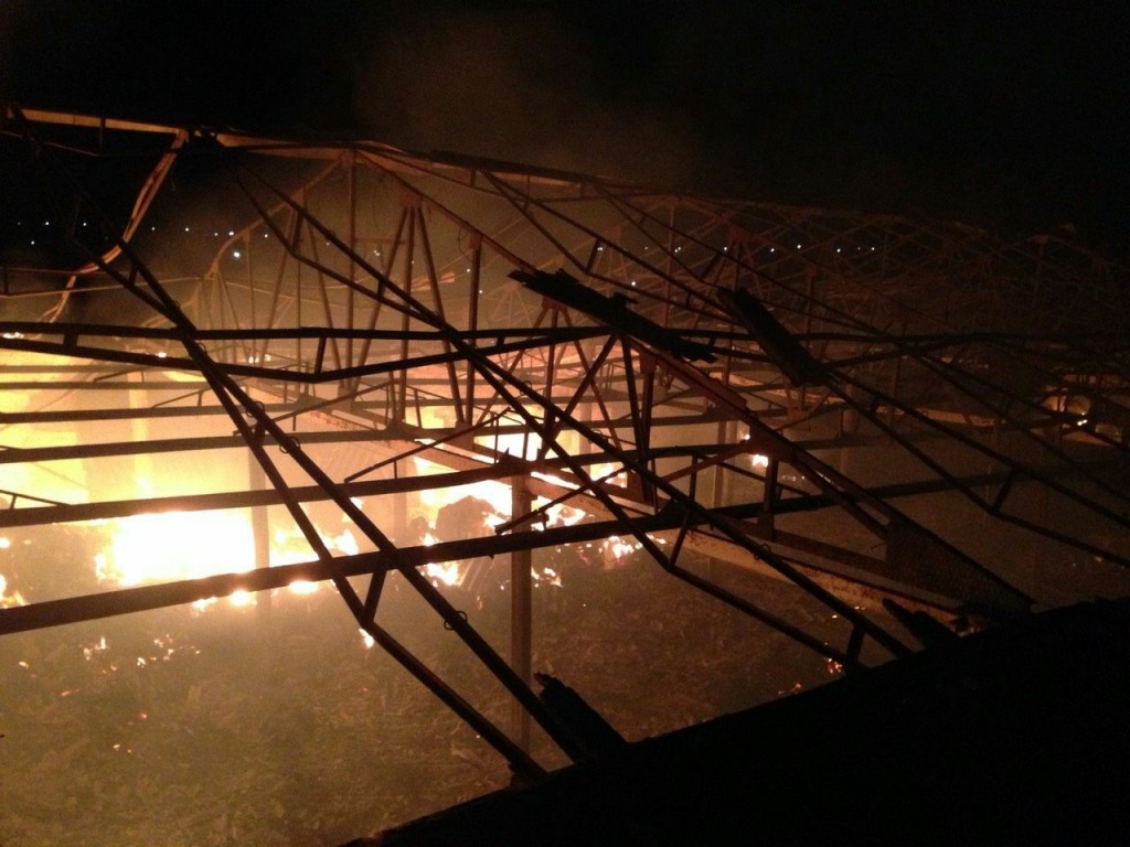 В Запорожской области горело 2 тонны соломы: пожар тушили 5 часов (ФОТО)