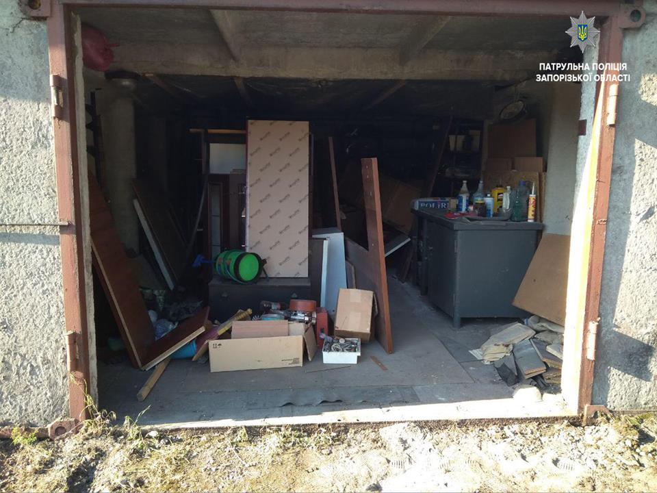 В Запорожье задержали мужчину, обокравшего гараж (ФОТО)