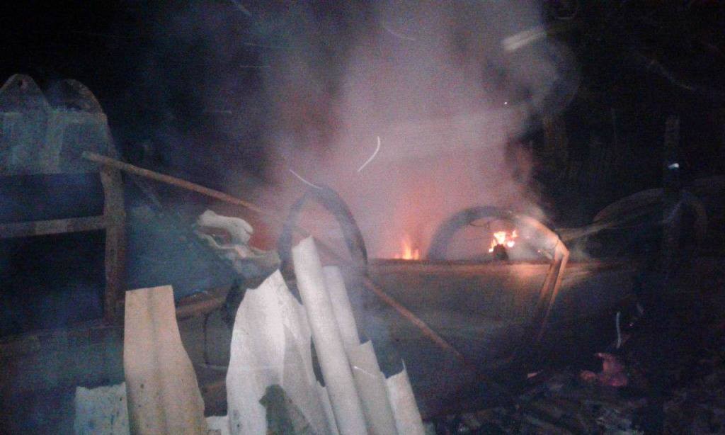 В Запорожской области пожар тушили более часа (ФОТО)