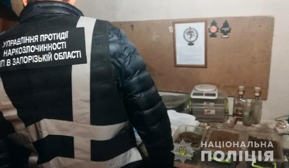 В Запорожской области мужчина хранил в гараже наркотики стоимостью 350 тысяч гривен (ВИДЕО)