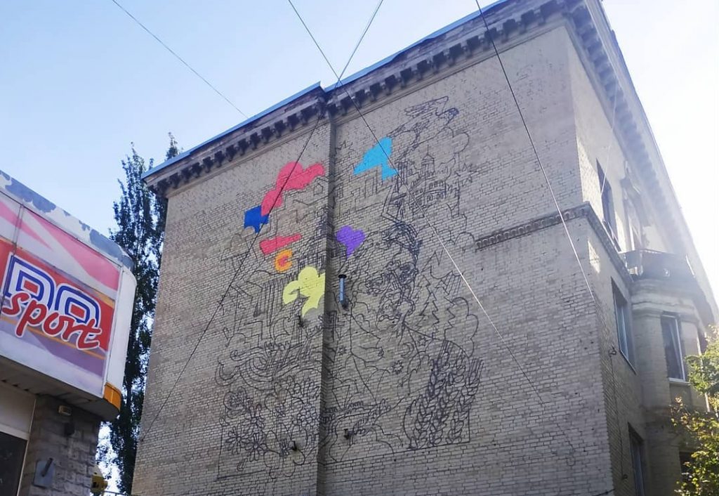 В Запорожье появится очередной мурал от художника из Нью-Йорка: уже нанесен эскиз (ФОТО)