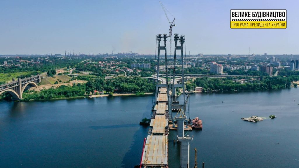 Вантовый мост в Запорожье будет на восьмом месте по высоте в Европе (ФОТО)