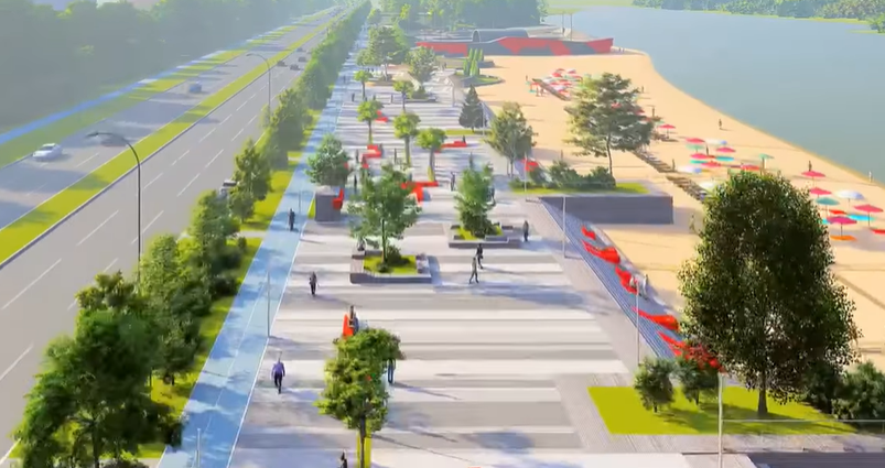 Как будет выглядеть Набережная в Запорожье после реконструкции: видео проекта