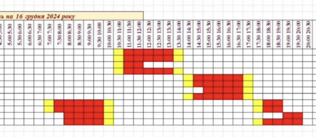 Нові правила ГПВ: розклад для Запоріжжя та області на 16 грудня